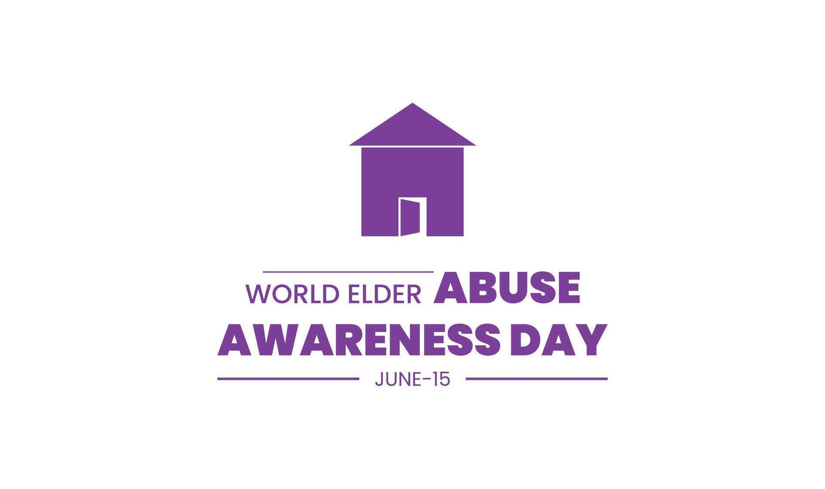 World Elder Abuse Awareness Day background or banner design template. vector