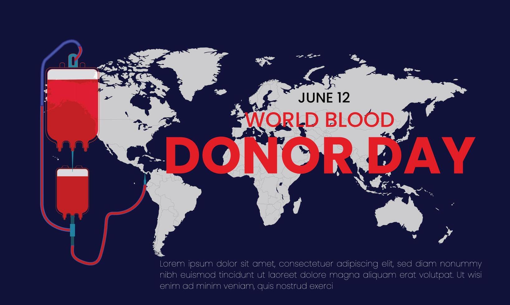 World Blood Donor Day background with blood drop. 14 june. vector