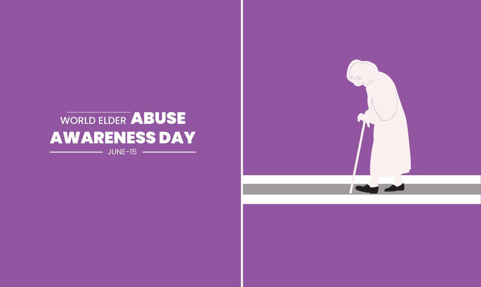 World Elder Abuse Awareness Day background or banner design template. vector