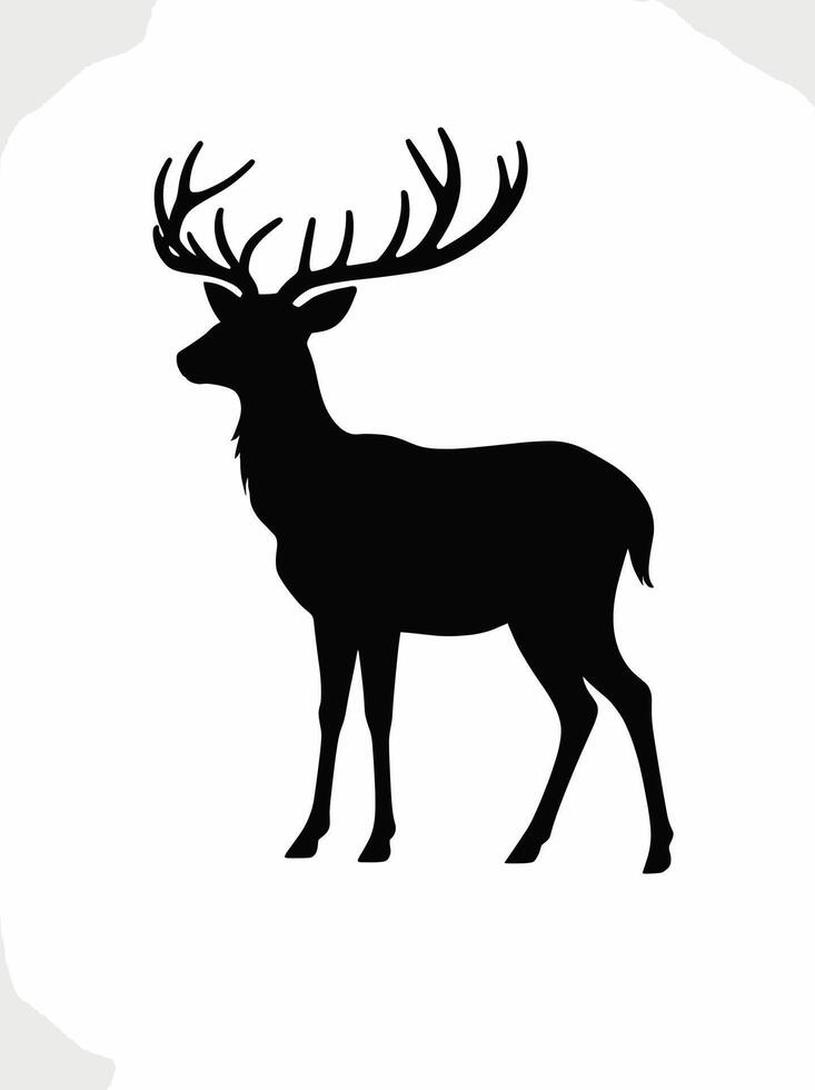 Deer, raindeer. Flat illustration. Isolated on white background vector