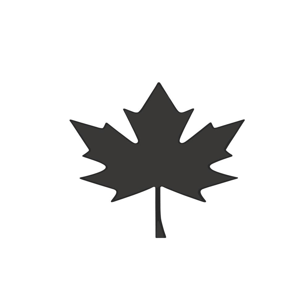 maple leaf silhouettes on the white background vector