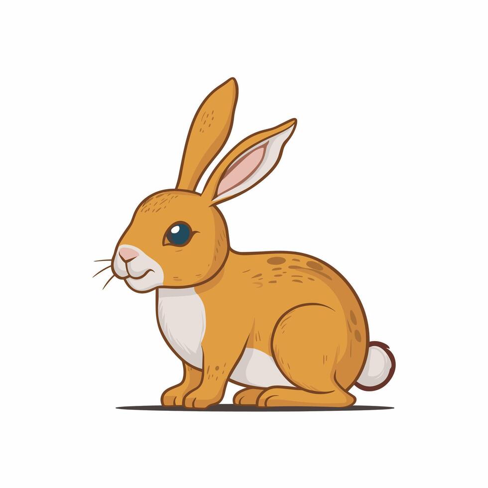Cute cartoon rabbits. Funny furry gray hares, Easter bunnies standing, sitting, running, jumping, sleeping. Set of flat cartoon illustrations isolated on white background vector