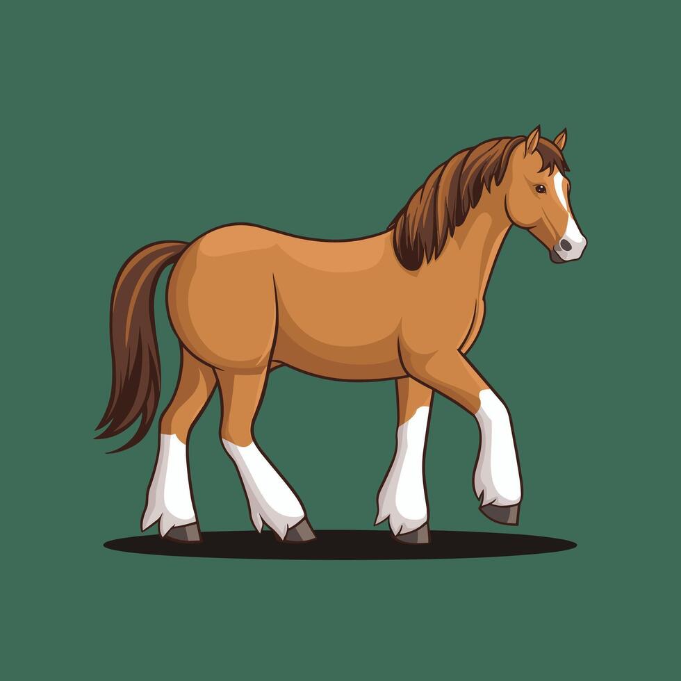 caballo animal plano ilustración diseño vector