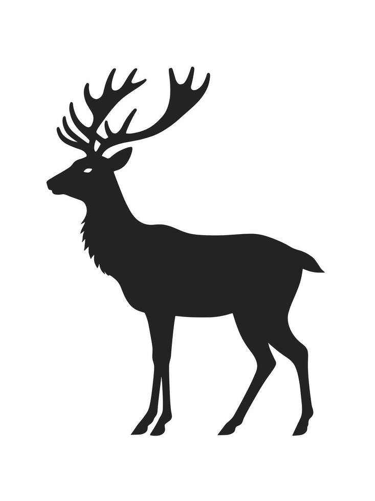 Deer, raindeer. Flat illustration. Isolated on white background vector