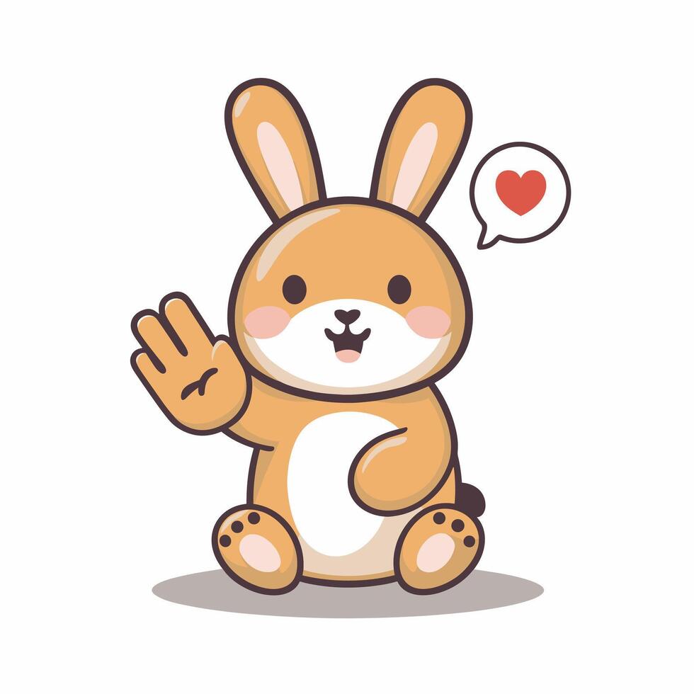 Cute cartoon rabbits. Funny furry gray hares, Easter bunnies standing, sitting, running, jumping, sleeping. Set of flat cartoon illustrations isolated on white background vector