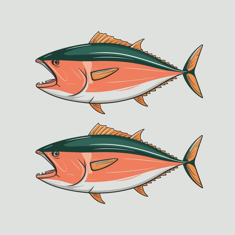 colección de mano dibujado linda peces en plano estilo. peces cuerpo íconos grande colocar. ilustración para icono, logo, imprimir, icono, tarjeta, emblema, etiqueta. acuario. vector