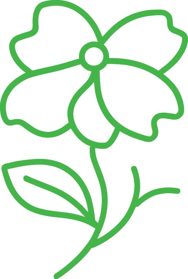 Simple Abstract hand drawn various shapes and flat flower. Nature flowers and Leaves illustration on white background vector