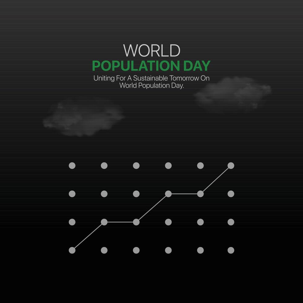 World Population Day creative ads design.World Population Day,11july, , 3d illustration vector