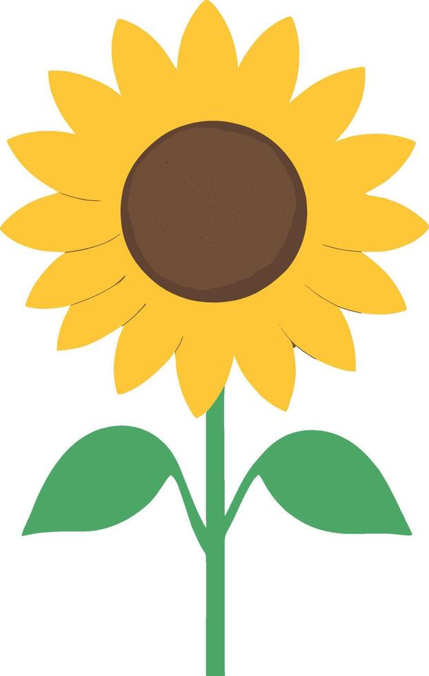 sencillo resumen mano dibujado varios formas y plano flor. naturaleza flores y hojas ilustración en blanco antecedentes vector