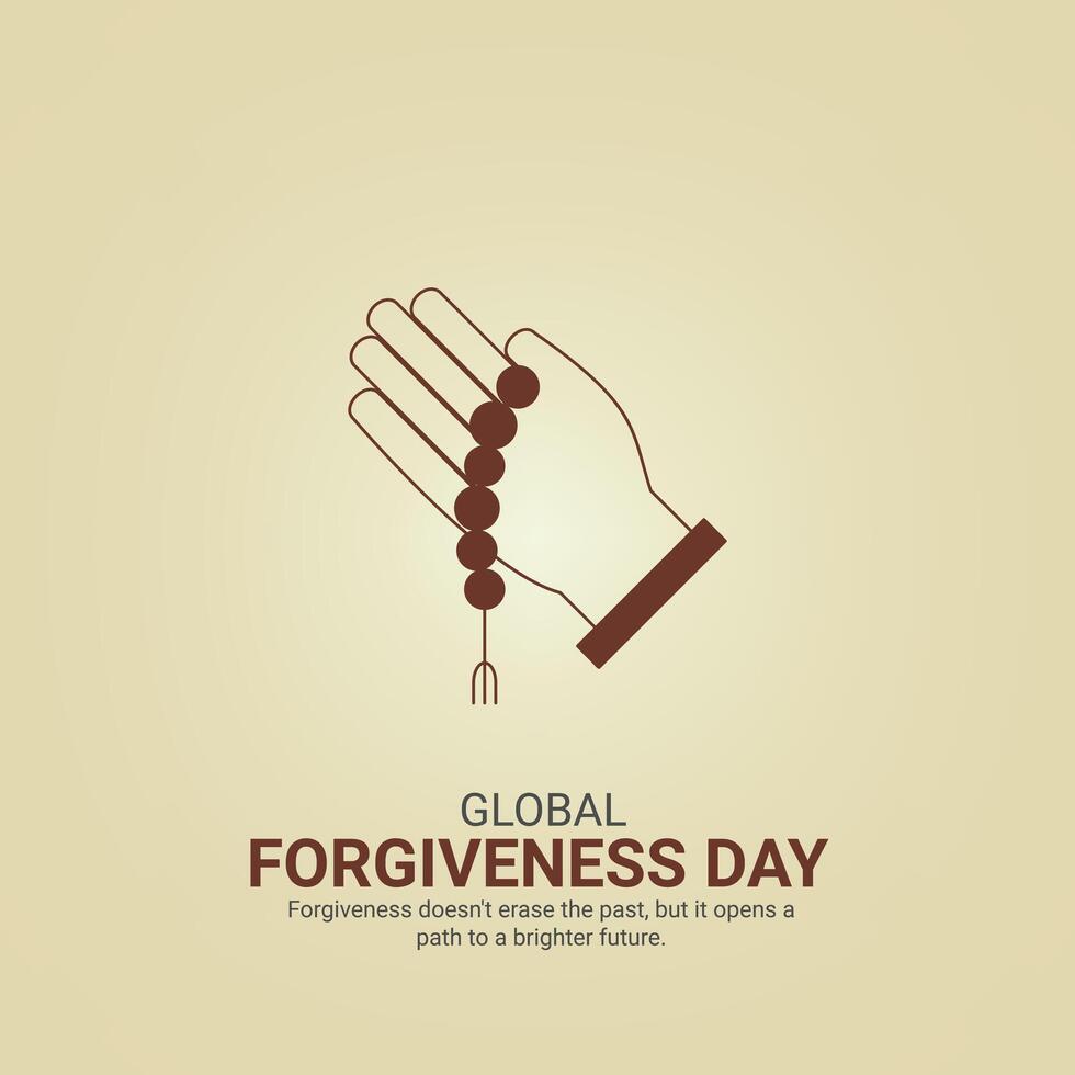 Global Forgiveness Day creative ads design, Global Forgiveness Day, July 7, 3d illustration vector