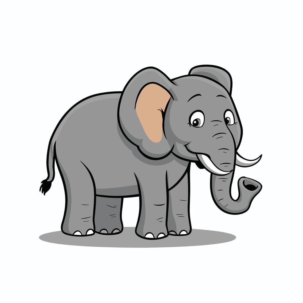 elefante caminando ilustración, animales, elefante a el zoo vector