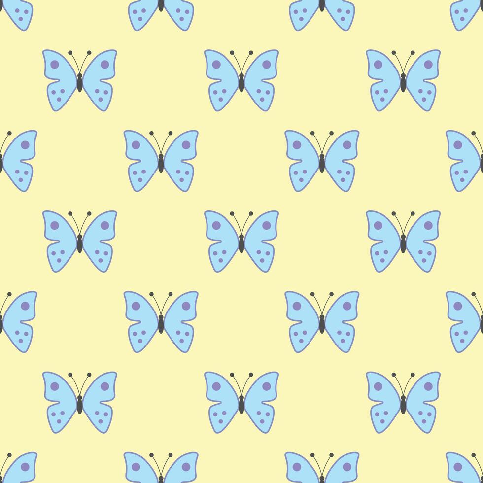 seamless bright pattern with beautiful butterflies. Cartoon repeatable background. Cute creative print vector