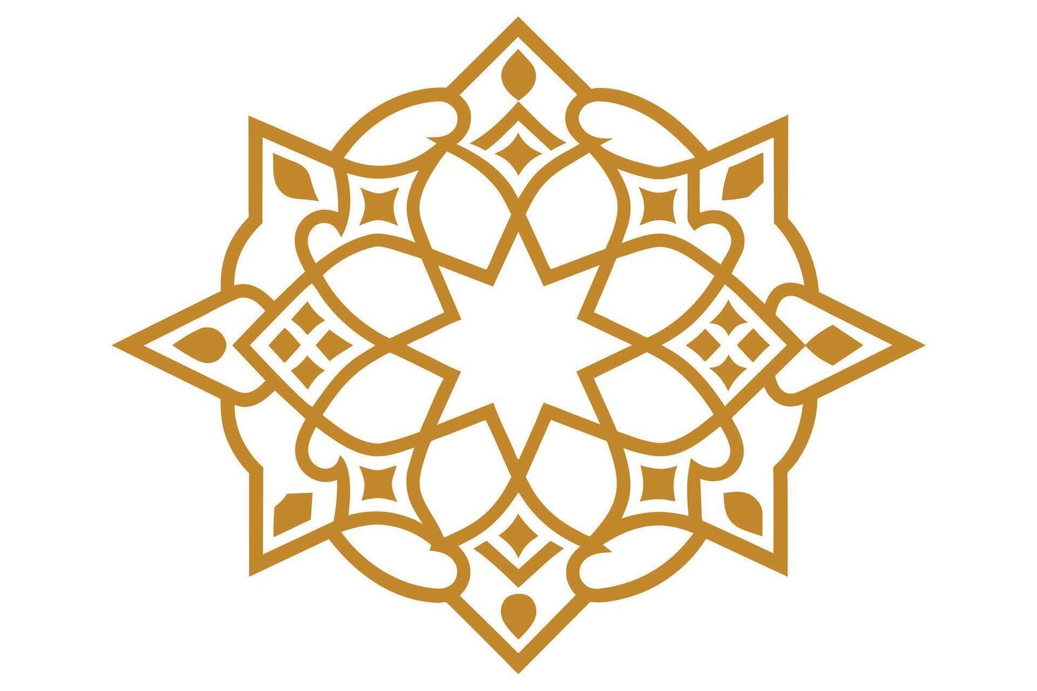Delicate patterns inspired by Islamic geometric art vector