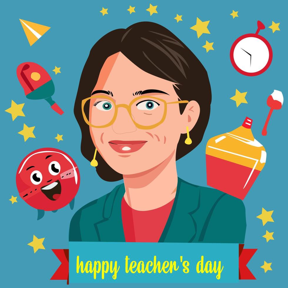 World teacher's day vector
