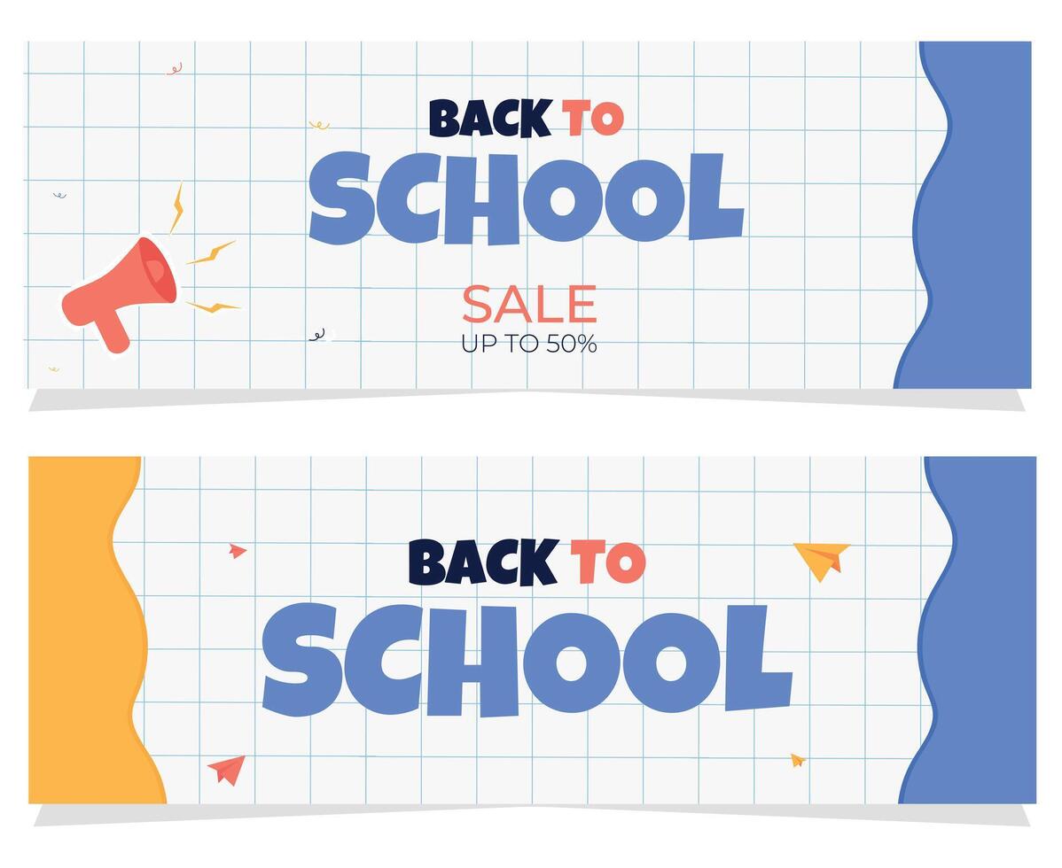 Education banner. Back to school banner. Back to School Sale. illustration vector