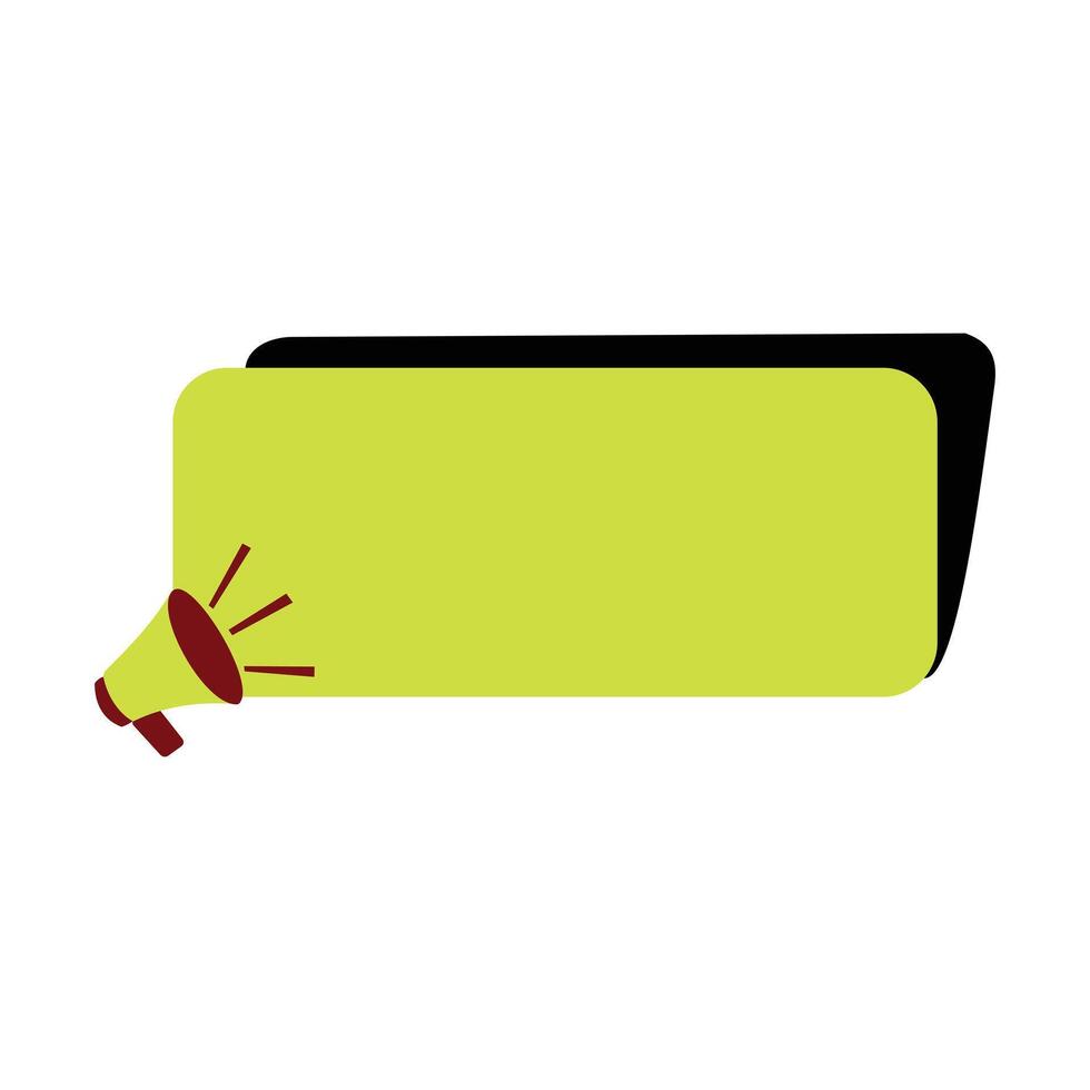 Megaphone icon. Flat illustration of megaphone icon for web design. simple banner element in flat style. Graphic design template elements with promotional and marketing themes. vector