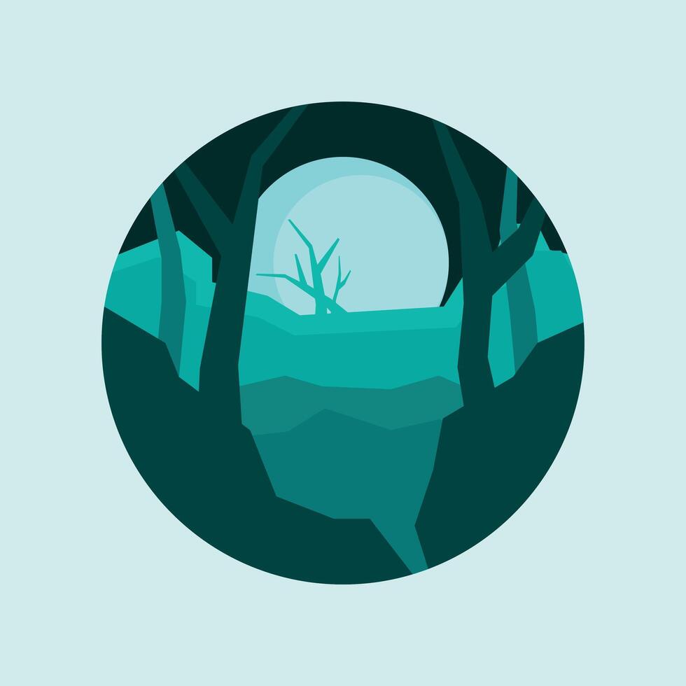 Moon in The Badlands logo vector
