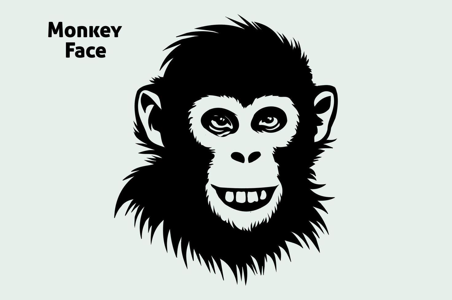 Monkey face Illustration free download vector