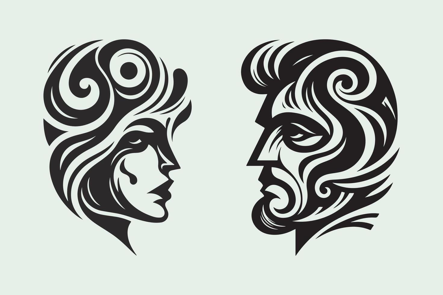 Perfect hand drawing of a Man and Woman free download vector