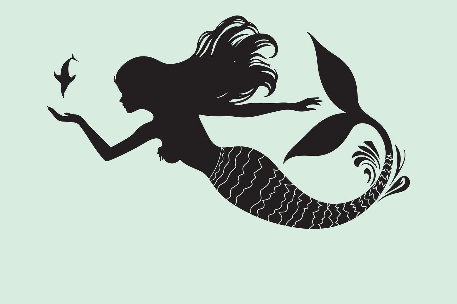 esta sirena es Arte ilustración gratis descargar vector