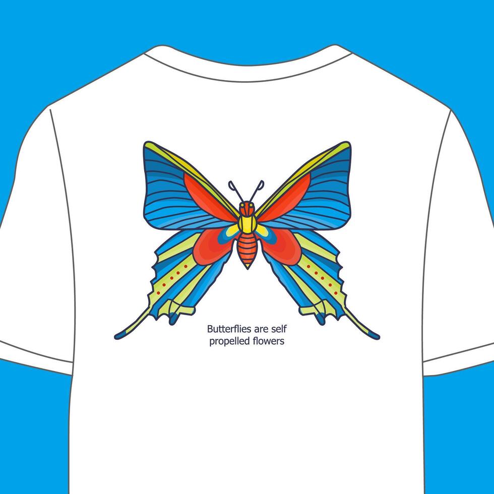 design t shirt butterfly vector