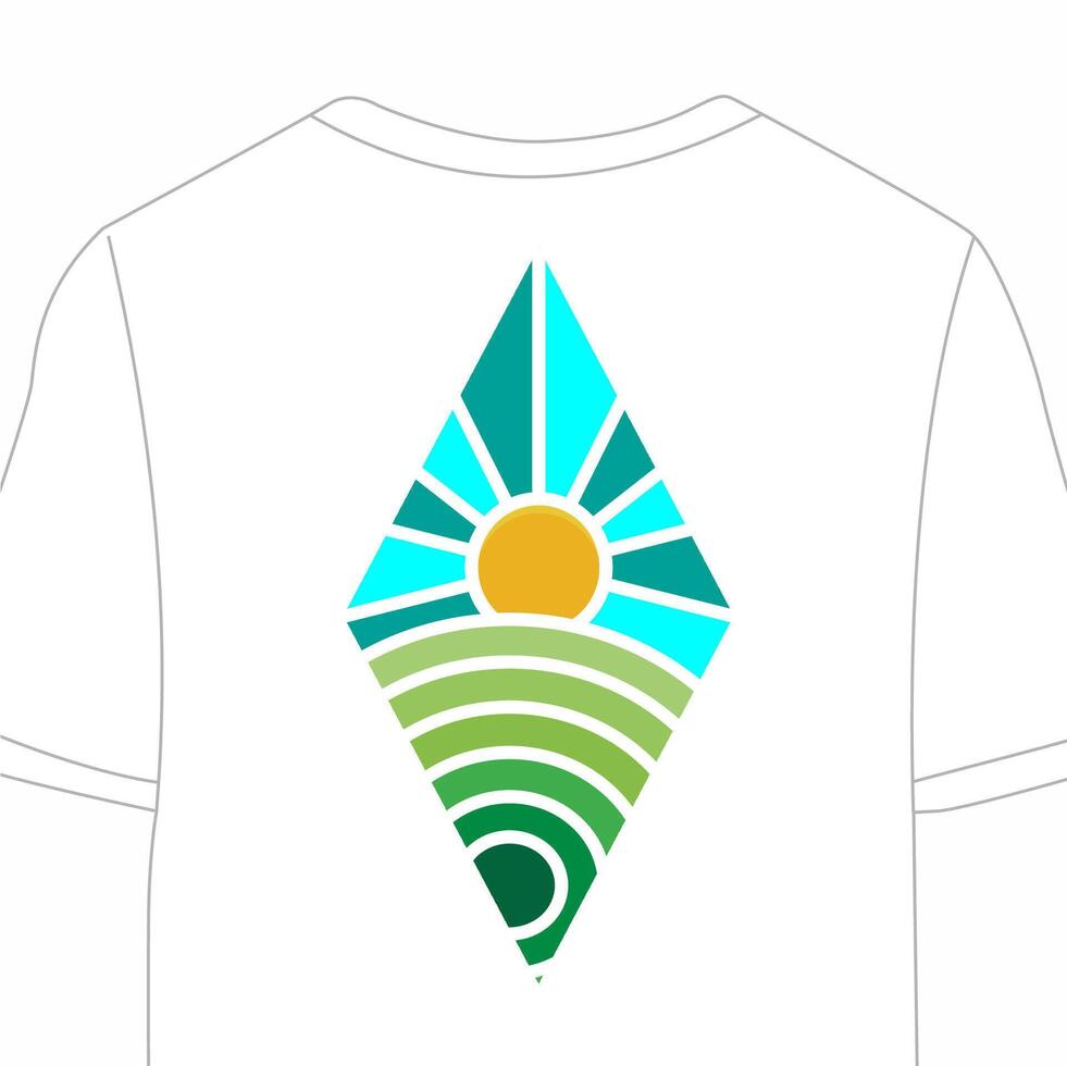 sunrise color t-shirt design vector