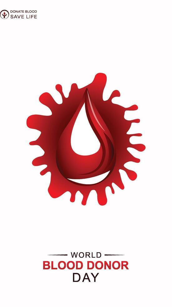 mundo sangre donante día, social medios de comunicación correo, mundo sangre donante día póster, vector