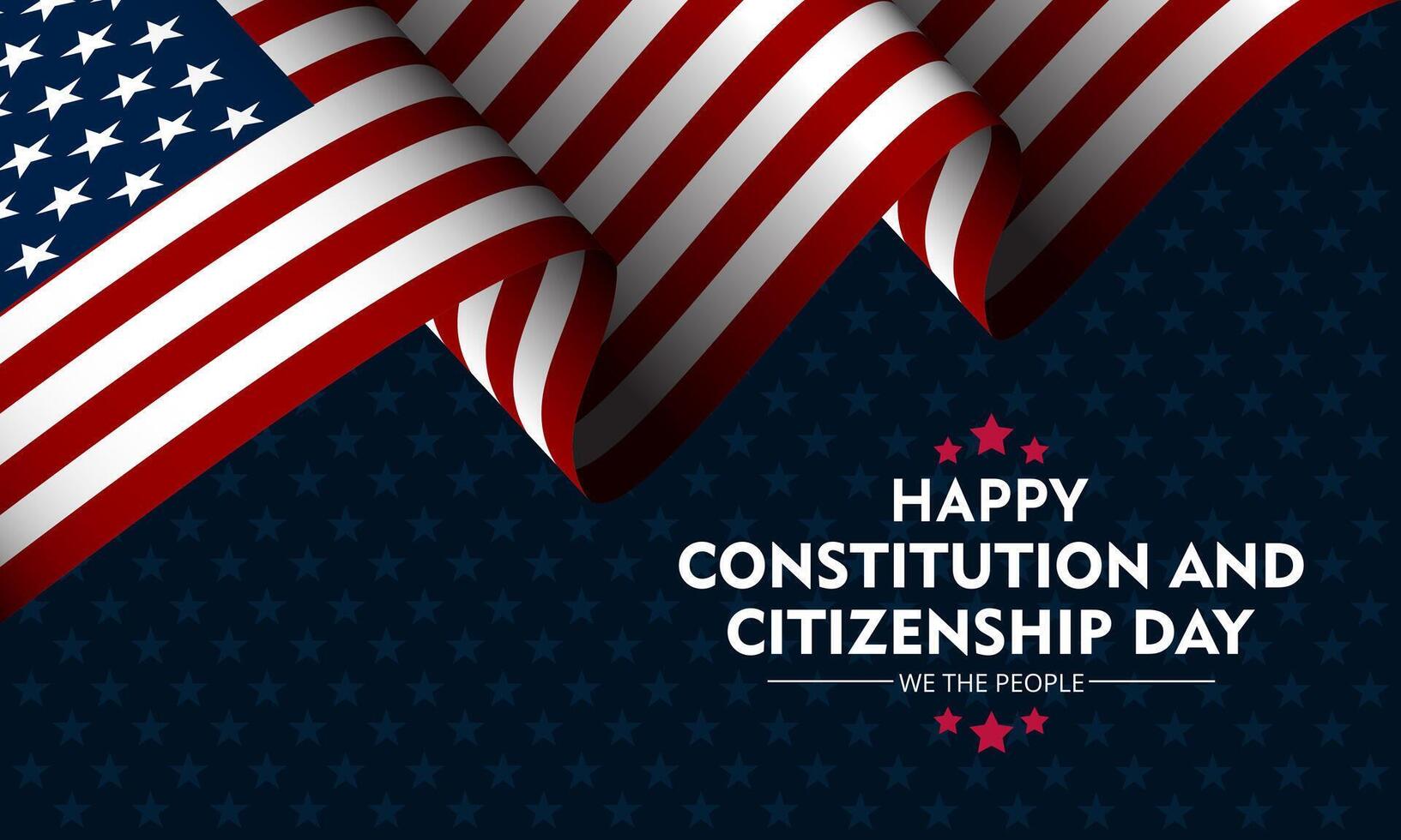 Happy Constitution and citizenship day United States Of America background illustration vector