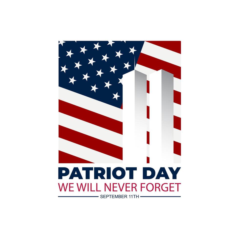 Patriot Day September 11th background illustration vector