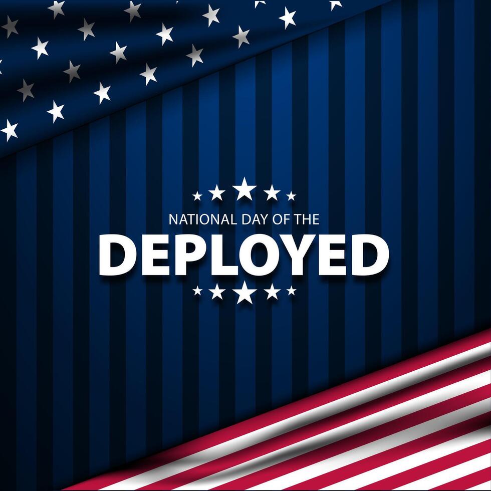 National Day Of The Deployed background illustration vector