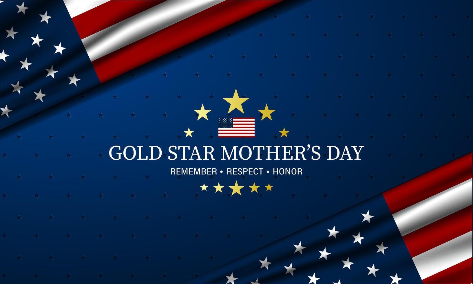 Gold star mothers day background illustration vector