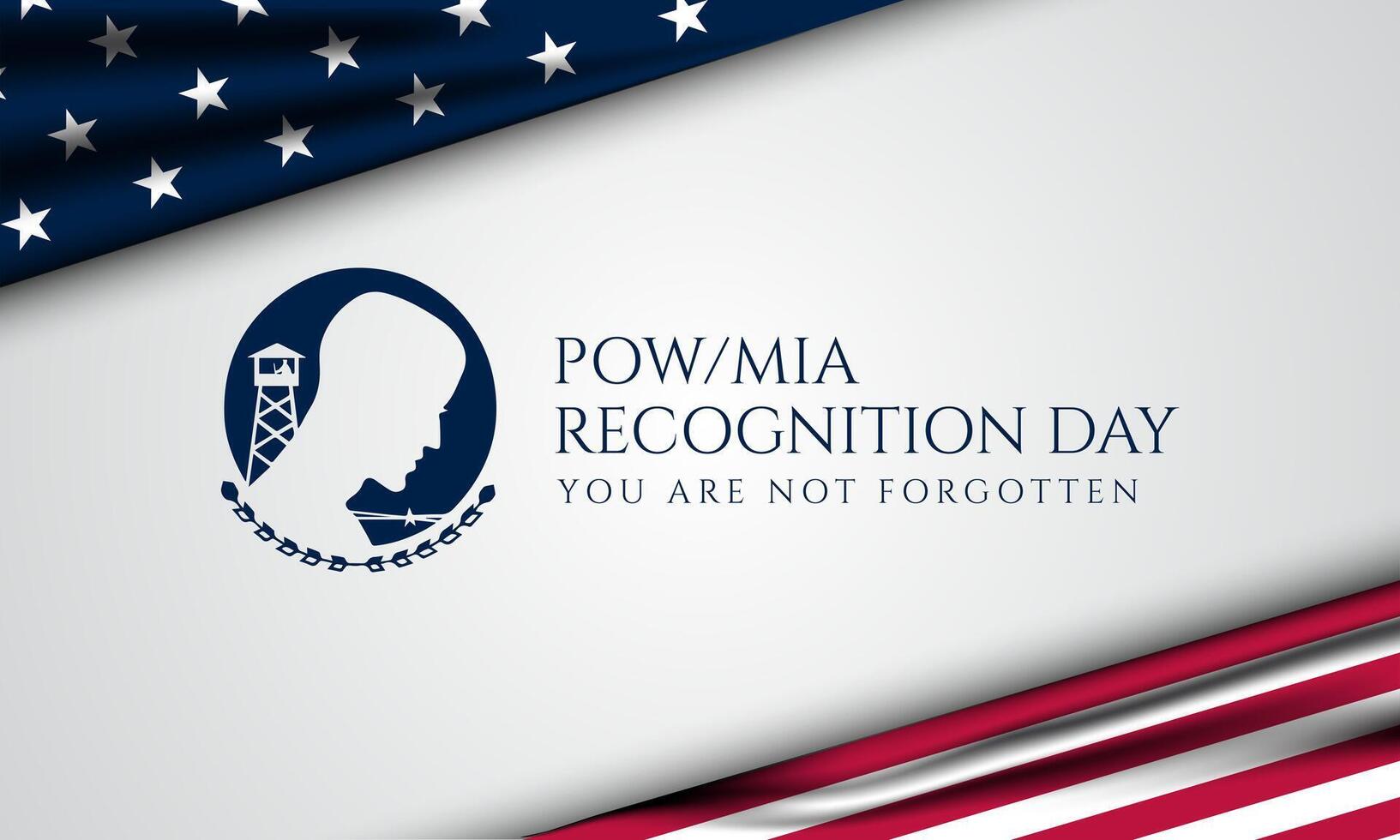 National POW MIA Recognition Day Background Illustration vector