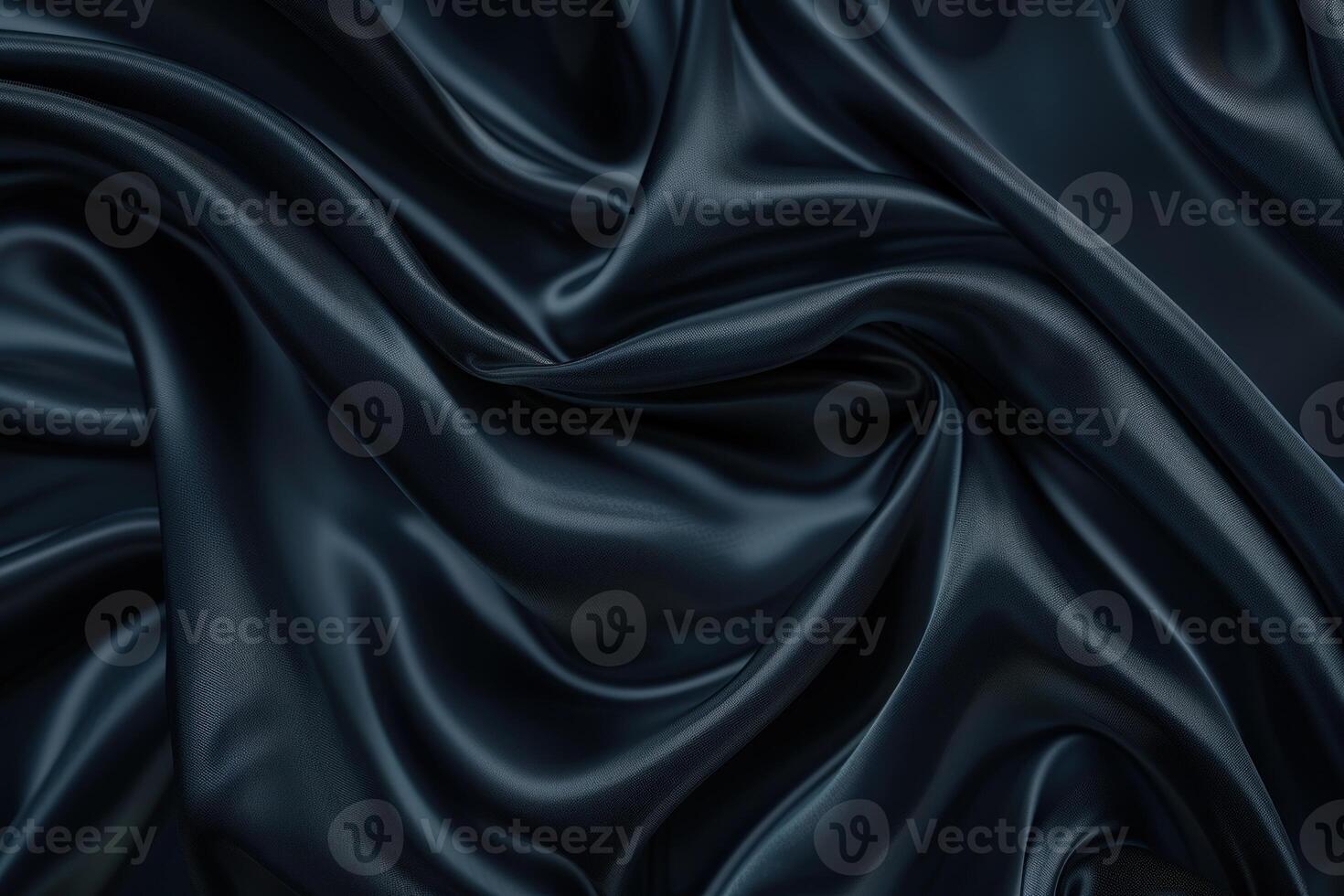 Black silk texture luxurious satin for abstract background. Fabric of dark tone photo