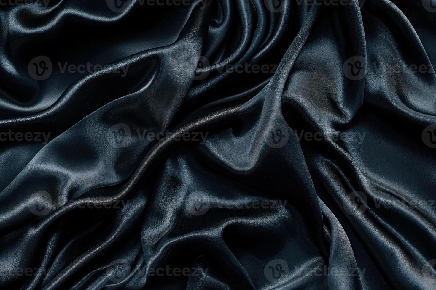 Black silk texture luxurious satin for abstract background. Fabric of dark tone photo