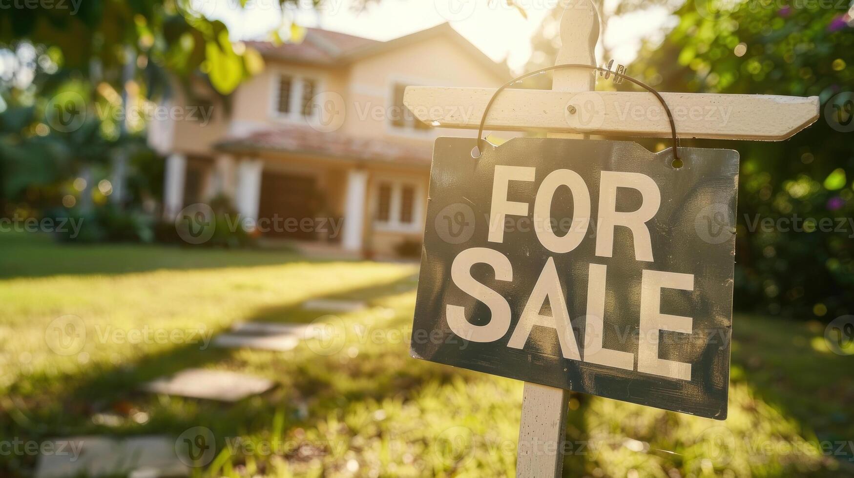 A house with a For Sale sign on the front photo