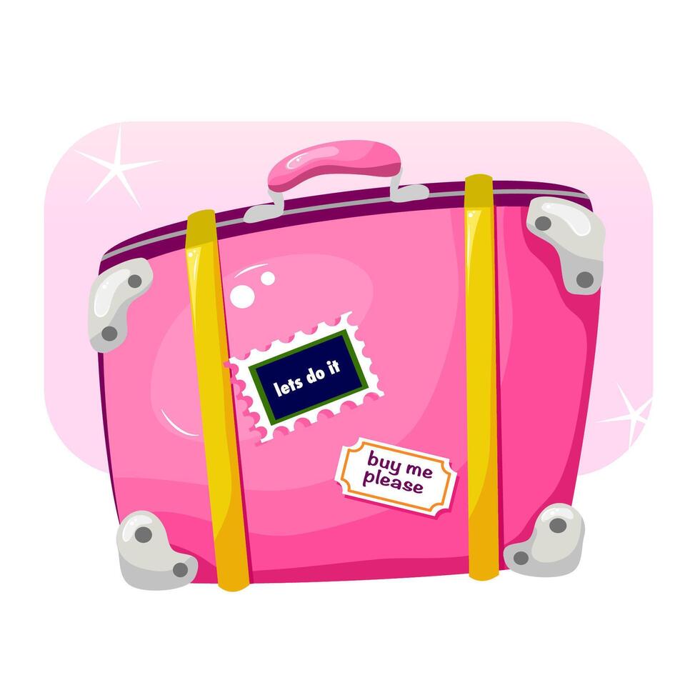 Suitcase for summer travel vector