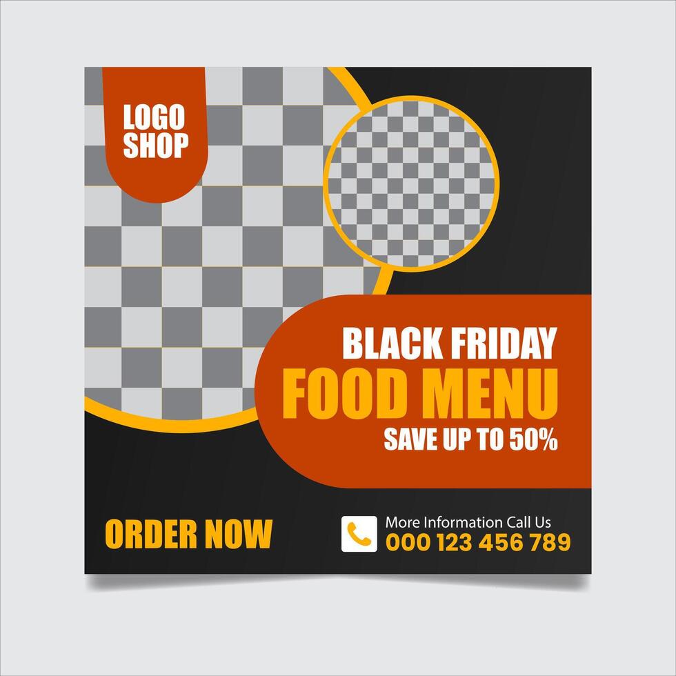 Flyer or social media post themed today's menu template vector