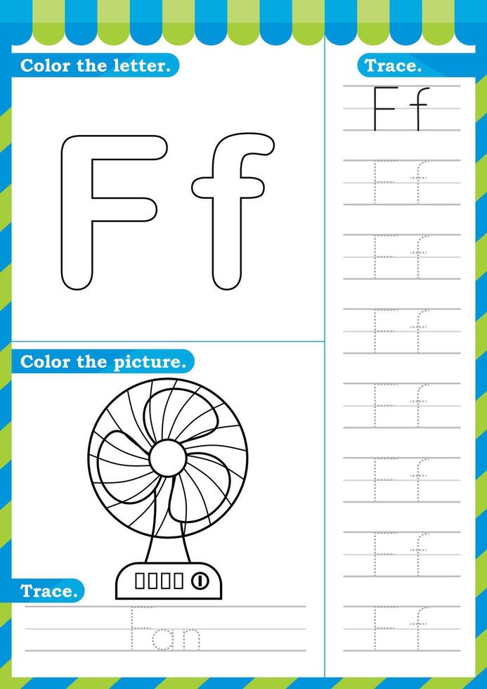 un a z Inglés hoja de cálculo rastro alfabeto diseño para escritura a4. Inglés hoja de cálculo vector