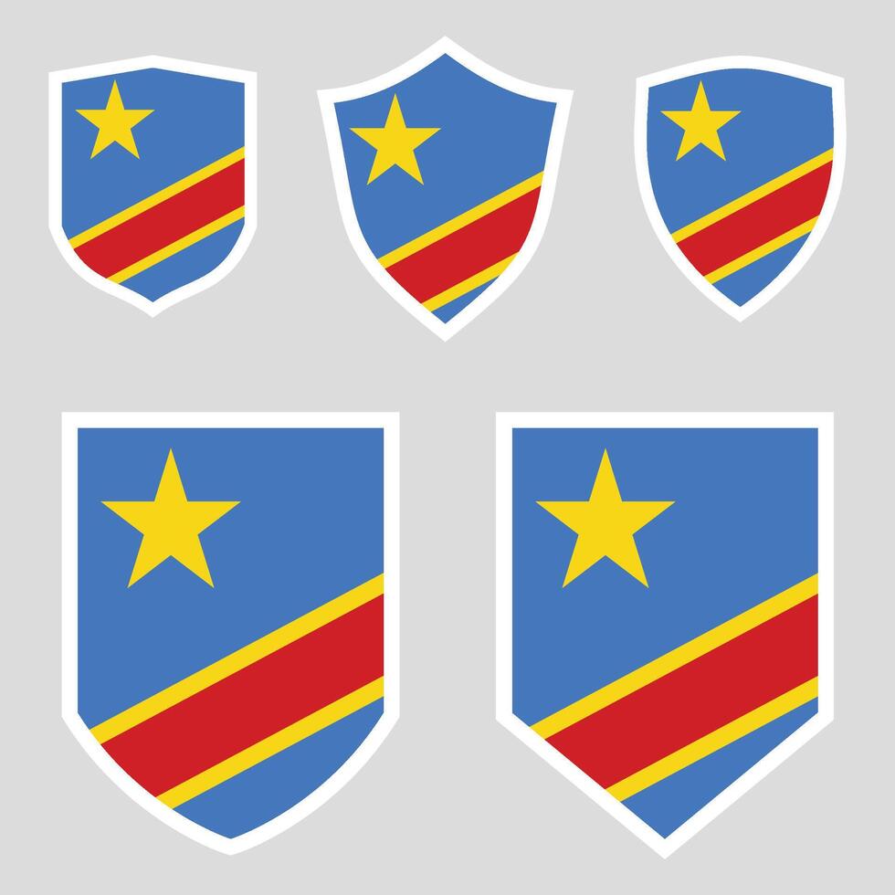 Set of Democratic Republic of the Congo vector
