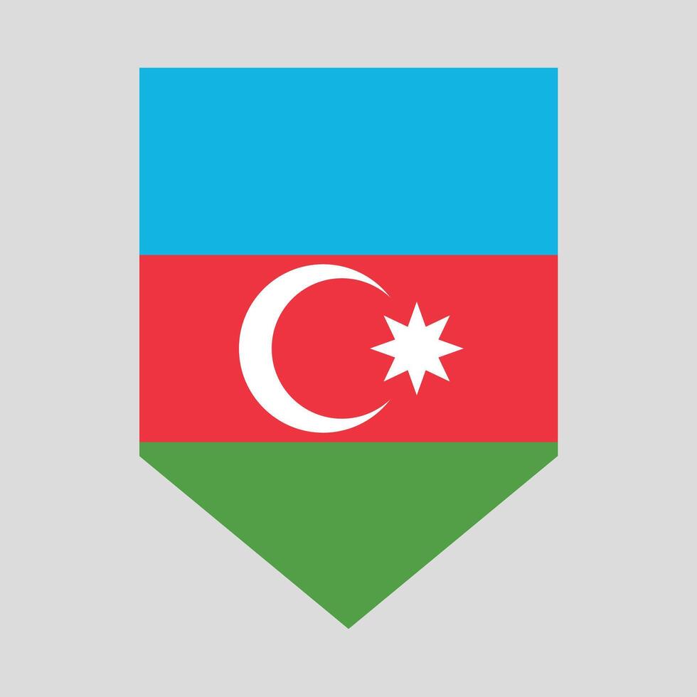 Azerbaijan Flag in Shield Shape Frame vector