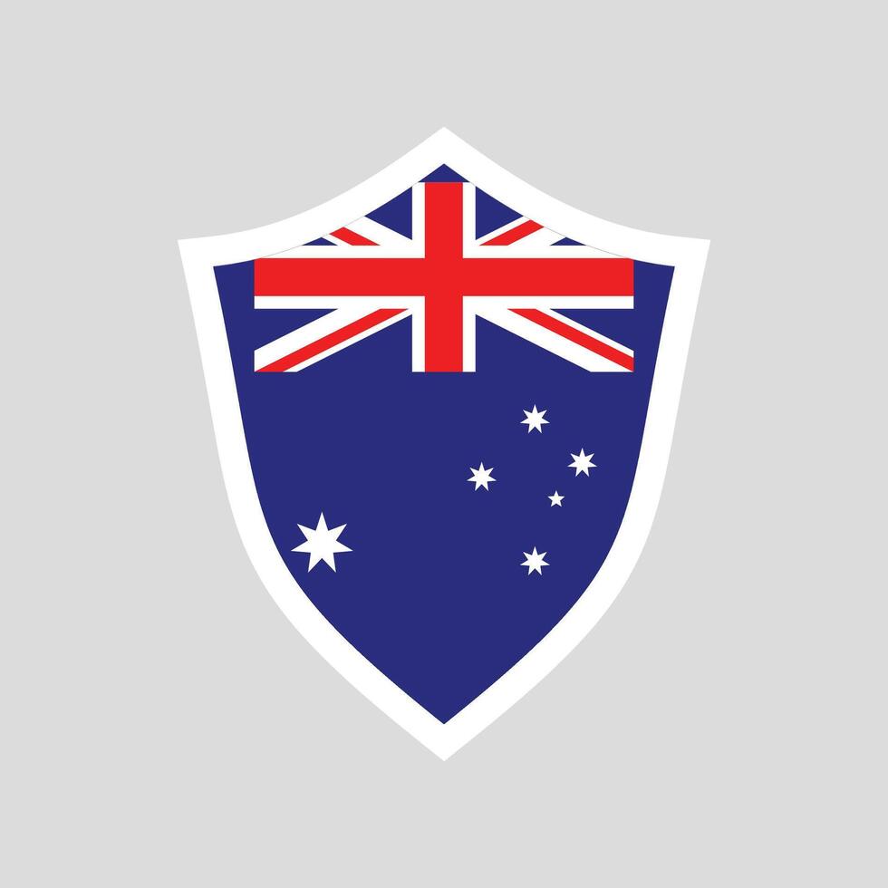 Australia bandera en proteger forma marco vector