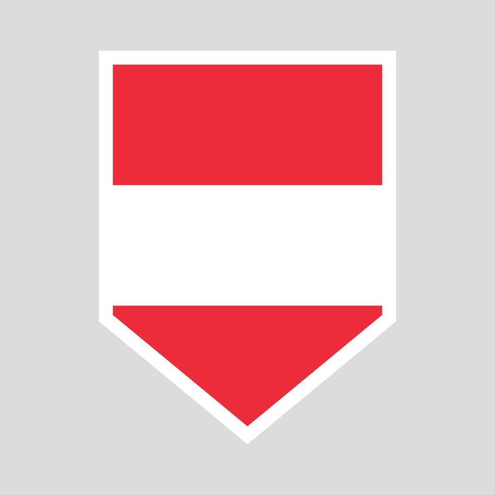 Austria Flag in Shield Shape Frame vector