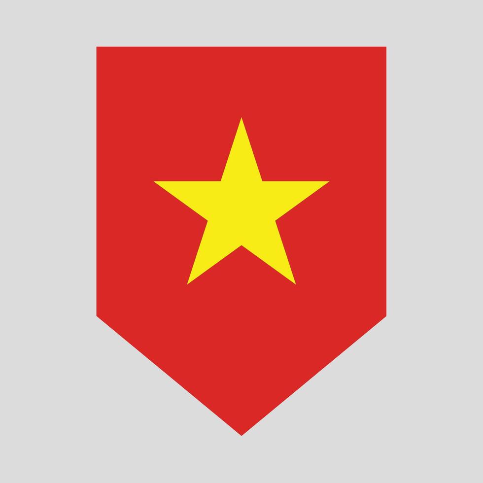 Vietnam Flag in Shield Shape Frame vector