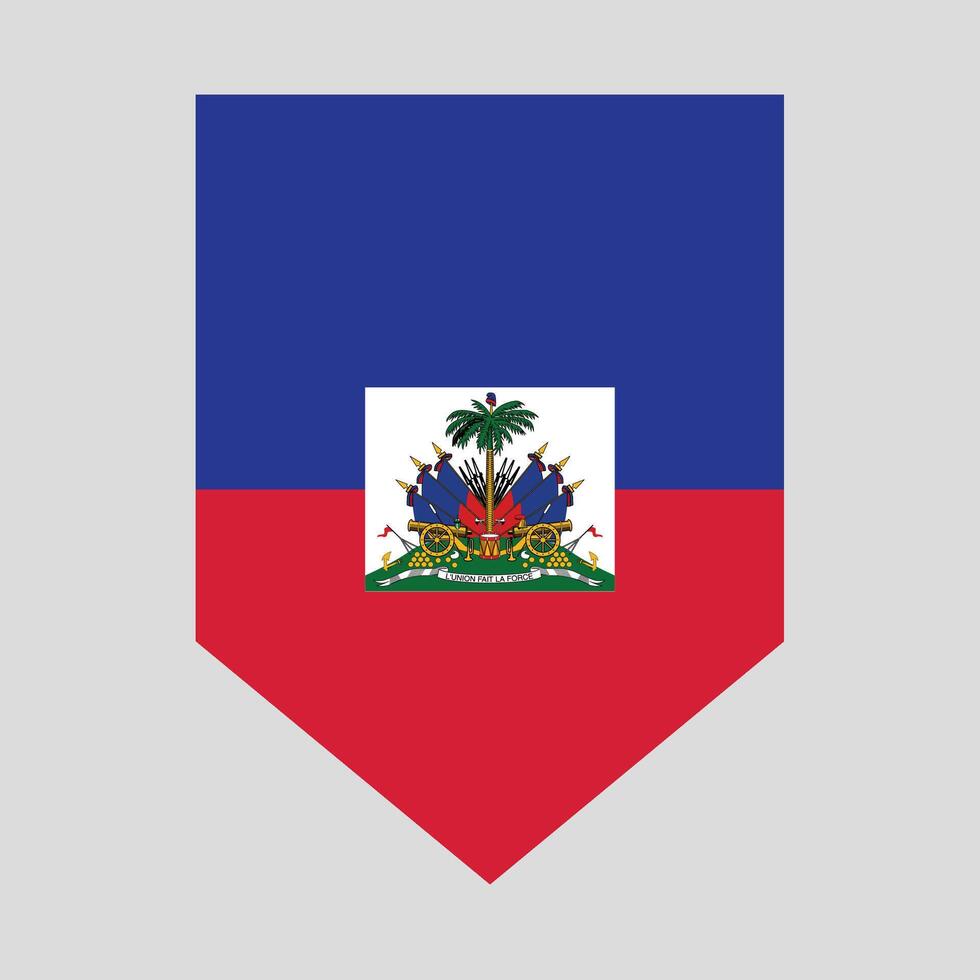 Haiti Flag in Shield Shape Frame vector