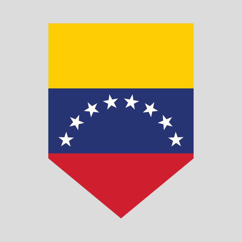 Venezuela Flag in Shield Shape Frame vector