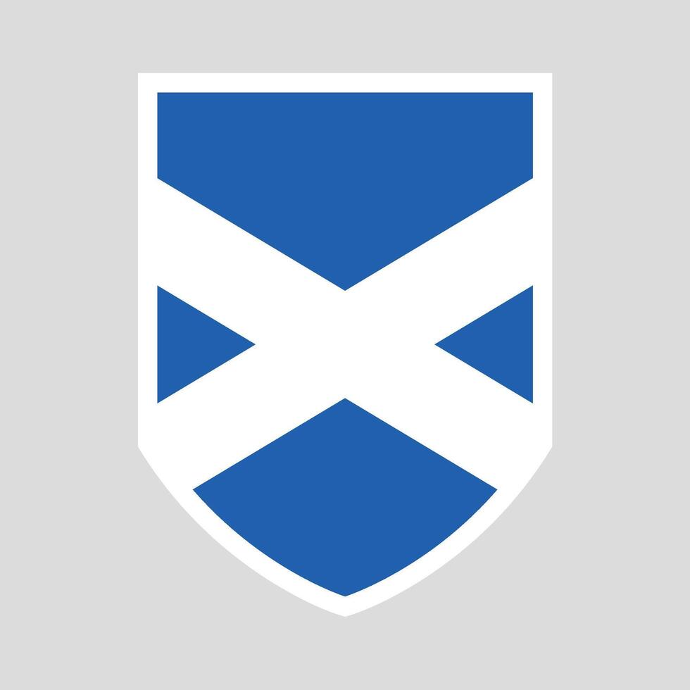 Scotland Flag in Shield Shape vector