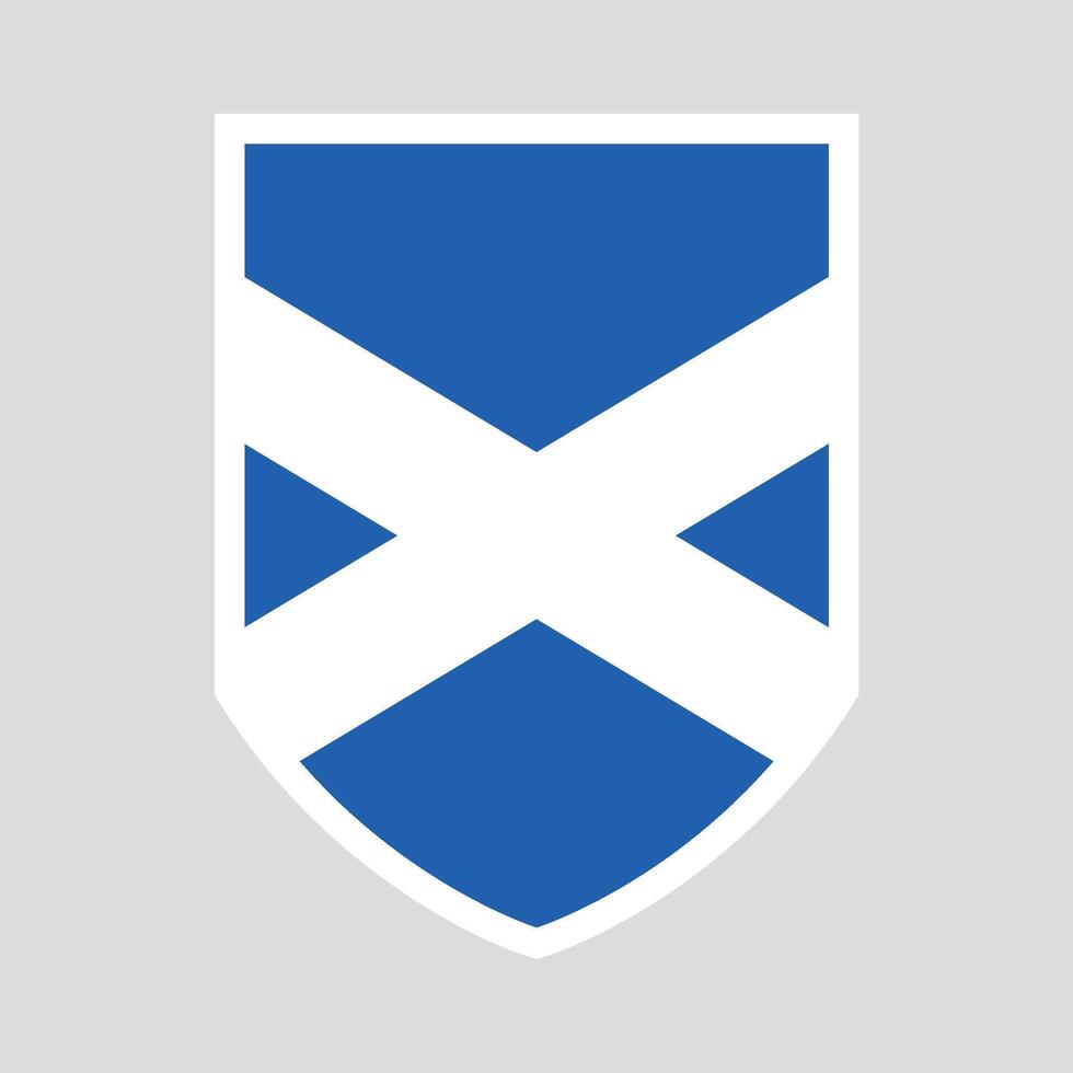 Escocia bandera en proteger forma vector