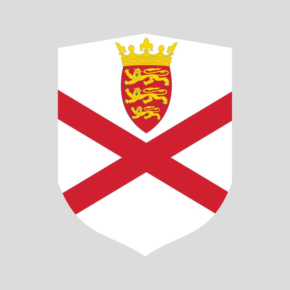 Jersey Flag in Shield Shape Frame vector