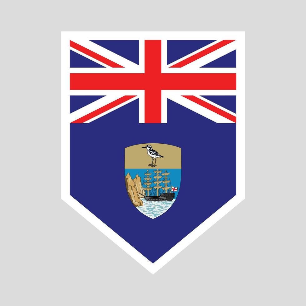 Saint Helena Flag in Shield Shape vector