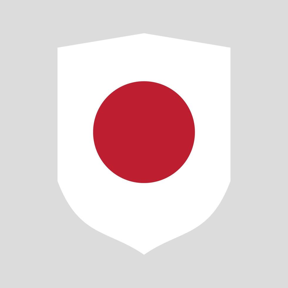 Japón bandera en proteger forma marco vector